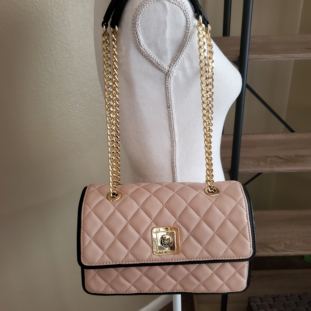 Love Moschino Pink Quilted Shoulder Bag